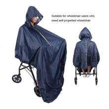 Waterproof Polyester Fabric Reflective Strips Wheelchair Rain Poncho